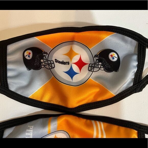 NFL Pittsburgh Steelers set of 2 face masks NWT - Picture 3 of 5